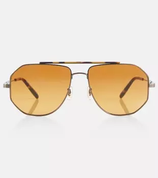 Солнцезащитные очки-авиаторы Moraldo из коллаборации с Oliver Peoples Brunello Cucinelli, коричневый