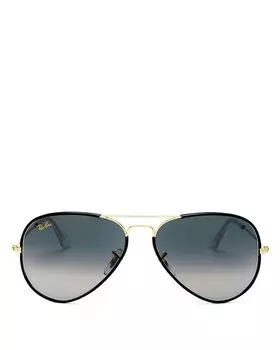 Солнцезащитные очки-авиаторы Ray-Ban Classic с перемычкой для бровей, 58 мм, мультиколор