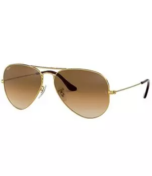 Солнцезащитные очки-авиаторы Ray-Ban унисекс 0RB3025 55 мм, золотой
