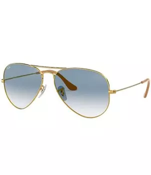 Солнцезащитные очки-авиаторы Ray-Ban унисекс 0RB3025 55 мм, золотой