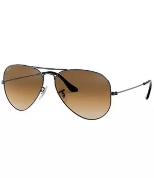 Солнцезащитные очки-авиаторы Ray-Ban унисекс 0RB3025 58 мм, коричневый