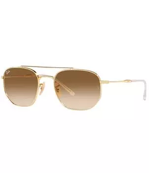 Солнцезащитные очки-авиаторы Ray-Ban унисекс RB3707 57 мм, золотой