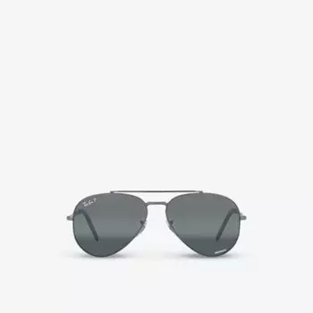 Солнцезащитные очки-авиаторы rb3625 в металлической оправе Ray-Ban, серый