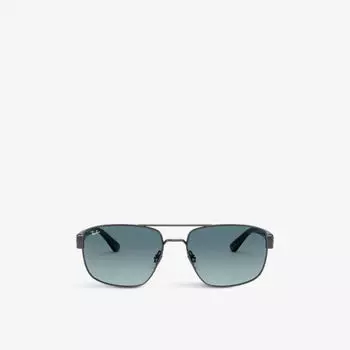 Солнцезащитные очки-авиаторы RB3663 в металлической оправе Ray-Ban, серый