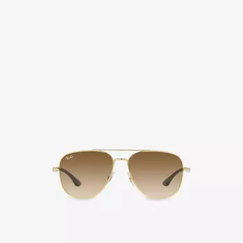 Солнцезащитные очки-авиаторы RB3683 в металлической оправе Ray-Ban, желтый