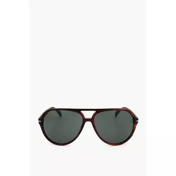 Солнцезащитные очки-авиаторы с черепаховой оправой David Beckham, Brown