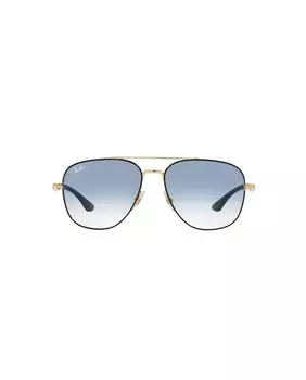 Солнцезащитные очки-авиаторы с двойной перемычкой из золотистого металла Ray-Ban, золотой