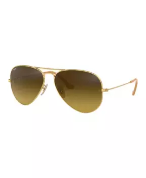 Солнцезащитные очки авиаторы с градиентом металлические Ray-Ban, желтый