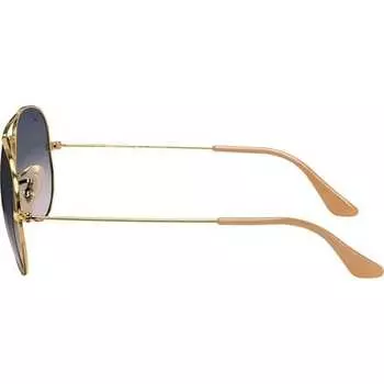 Солнцезащитные очки-авиаторы с градиентом Ray-Ban, цвет Gold/Blue Gradient Grey