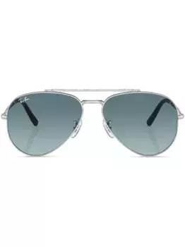 Солнцезащитные очки-авиаторы с логотипом Ray-Ban, серебяный