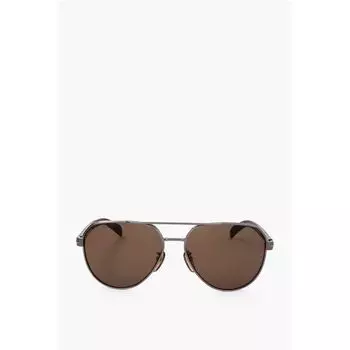 Солнцезащитные очки-авиаторы с металлической оправой David Beckham, Brown