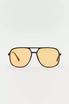 Солнцезащитные очки-авиаторы с оранжевыми линзами Pull&Bear, апельсин