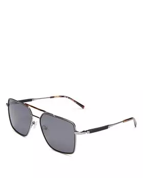 Солнцезащитные очки-авиаторы Salvatore Ferragamo, 59 мм, серый