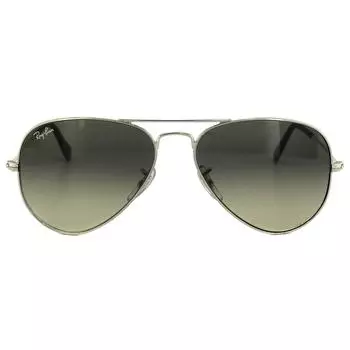 Солнцезащитные очки-авиаторы серебристо-серого цвета с градиентом Ray-Ban, серебро