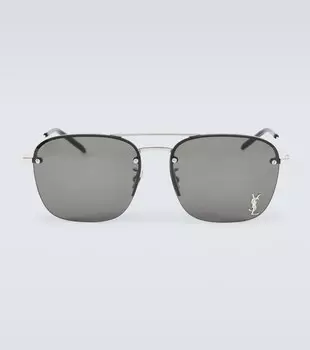 Солнцезащитные очки-авиаторы SL 309 M Saint Laurent, серебряный