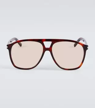 Солнцезащитные очки-авиаторы SL 596 Dune Saint Laurent, коричневый