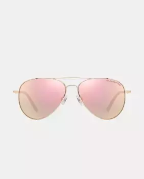 Солнцезащитные очки-авиаторы унисекс из нержавеющей стали с поляризованными линзами Clandestine, золотой