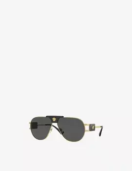 Солнцезащитные очки-авиаторы VE2252 Versace, цвет 63 Gld/Gry