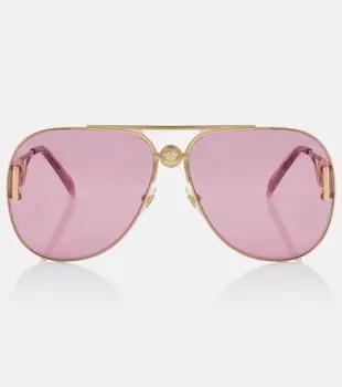 Солнцезащитные очки-авиаторы Versace, розовый