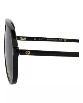 Солнцезащитные очки-авиаторы в ацетатной оправе Gucci, цвет Black Black Green