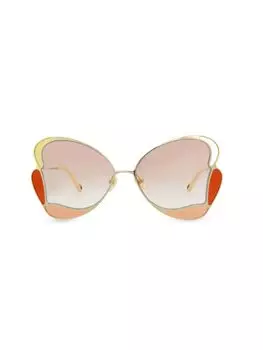 Солнцезащитные очки-бабочки 60MM Chlo, золото