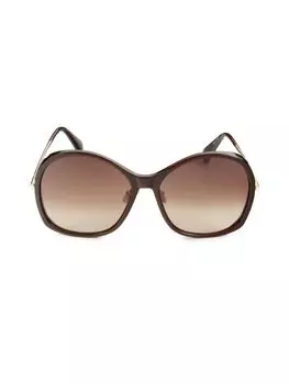 Солнцезащитные очки-бабочки 60MM Max Mara, коричневый