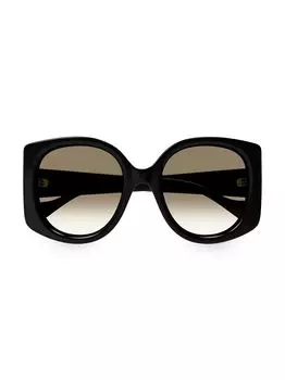 Солнцезащитные очки-бабочки GG из ацетата 56 мм Gucci, черный