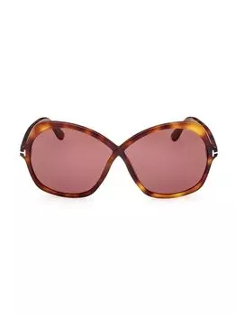Солнцезащитные очки-бабочки Rosemin 64MM Tom Ford, фиолетовый
