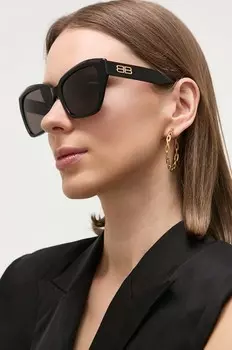 Солнцезащитные очки Balenciaga, черный