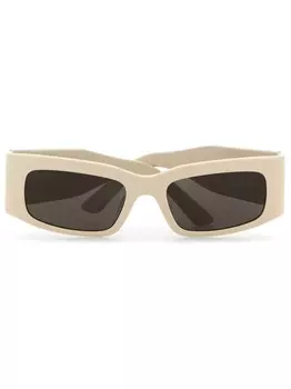 Солнцезащитные очки Balenciaga Eyewear в прямоугольной оправе с логотипом, серый