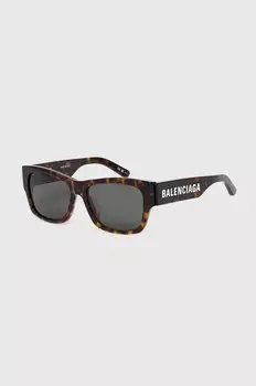 Солнцезащитные очки Balenciaga, коричневый