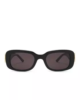 Солнцезащитные очки Balenciaga Rectangular, цвет Black & Grey