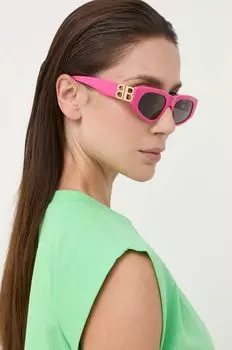 Солнцезащитные очки Balenciaga, розовый