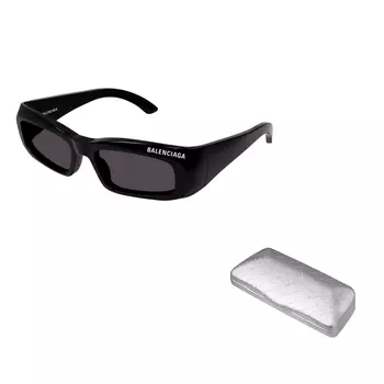 Солнцезащитные очки Balenciaga с логотипом, черный