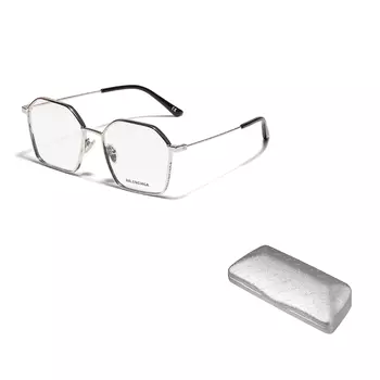 Солнцезащитные очки Balenciaga Square Frame женские, серебряный