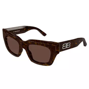 Солнцезащитные очки Balenciaga, темно-коричневый/коричневый