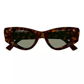 Солнцезащитные очки Balenciaga, темно-коричневый/зеленый