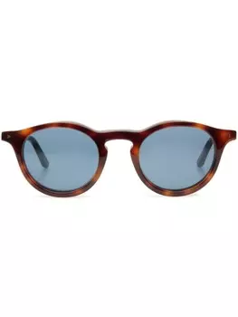 Солнцезащитные очки Bally в круглой оправе, коричневый