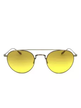 Солнцезащитные очки Barton Perreira в круглой оправе, коричневый