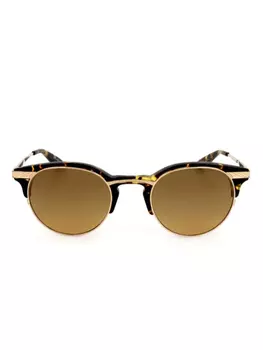 Солнцезащитные очки Barton Perreira в круглой оправе, коричневый