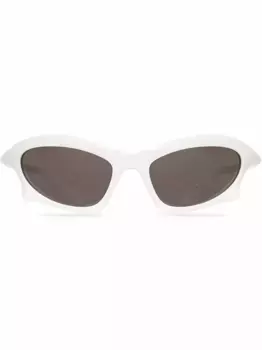 Солнцезащитные очки Bat в прямоугольной оправе Balenciaga Eyewear, белый