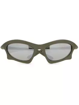 Солнцезащитные очки Bat в прямоугольной оправе Balenciaga Eyewear, серебяный