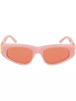 Солнцезащитные очки BB0095S в прямоугольной оправе Balenciaga Eyewear, розовый
