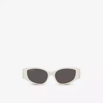 Солнцезащитные очки Bb0258S «кошачий глаз» из ацетата Balenciaga, белый