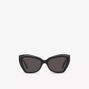 Солнцезащитные очки Bb0271S «кошачий глаз» из ацетата Balenciaga, черный