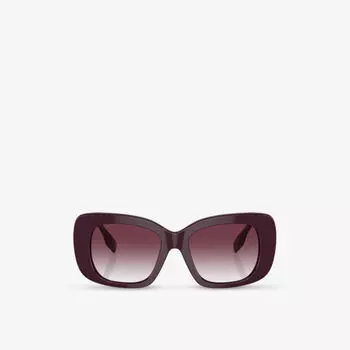 Солнцезащитные очки BE4410 в квадратной оправе из ацетата ацетата Burberry, красный
