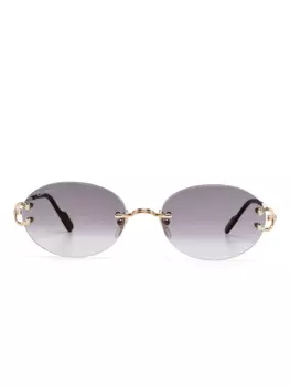 Солнцезащитные очки без оправы Cartier Eyewear, золотой