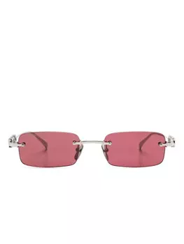 Солнцезащитные очки без оправы Gucci Eyewear, серебристый