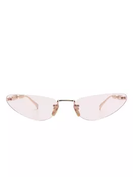 Солнцезащитные очки без оправы Gucci Eyewear, золотой