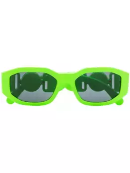 Солнцезащитные очки Biggie с декором Medusa Versace Eyewear, зеленый